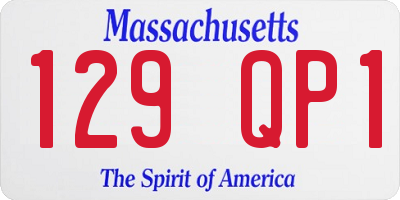 MA license plate 129QP1