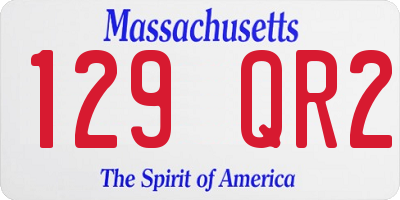 MA license plate 129QR2