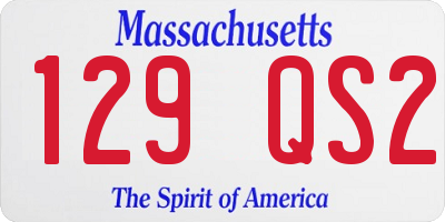 MA license plate 129QS2
