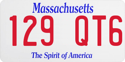 MA license plate 129QT6