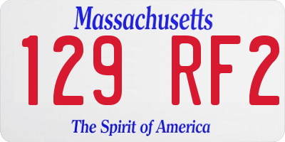 MA license plate 129RF2