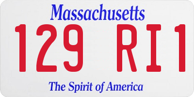 MA license plate 129RI1