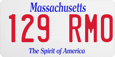MA license plate 129RM0