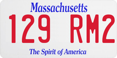 MA license plate 129RM2