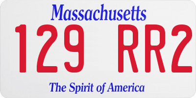 MA license plate 129RR2