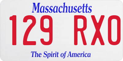 MA license plate 129RX0