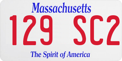 MA license plate 129SC2