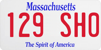 MA license plate 129SH0