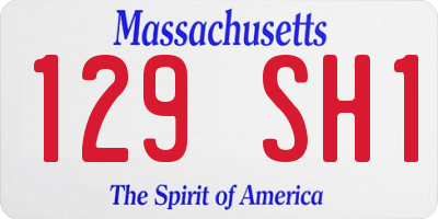 MA license plate 129SH1