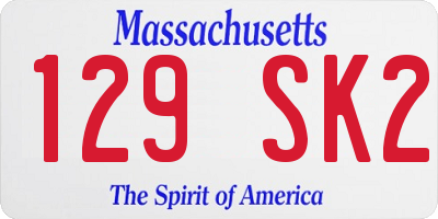 MA license plate 129SK2