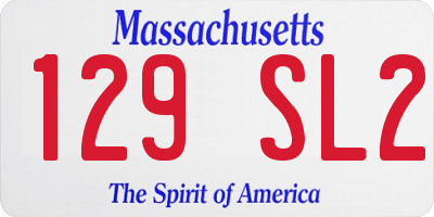MA license plate 129SL2