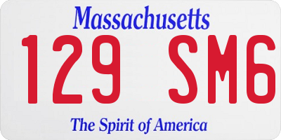MA license plate 129SM6
