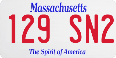 MA license plate 129SN2