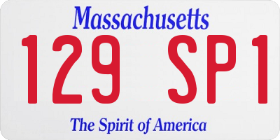 MA license plate 129SP1