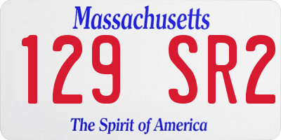 MA license plate 129SR2