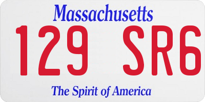 MA license plate 129SR6