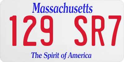 MA license plate 129SR7
