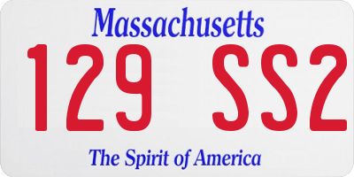 MA license plate 129SS2