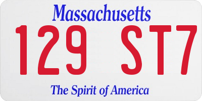 MA license plate 129ST7