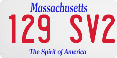 MA license plate 129SV2