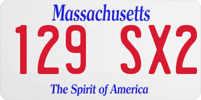 MA license plate 129SX2