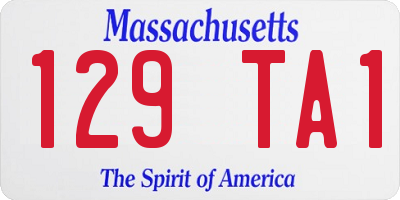 MA license plate 129TA1