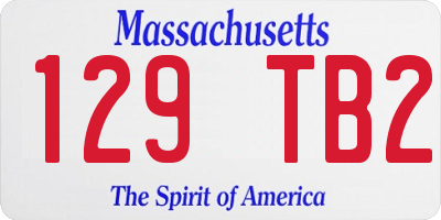 MA license plate 129TB2