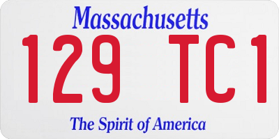 MA license plate 129TC1