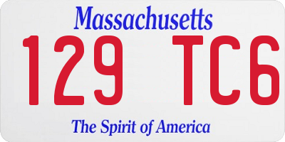 MA license plate 129TC6