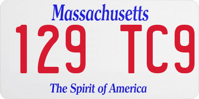 MA license plate 129TC9
