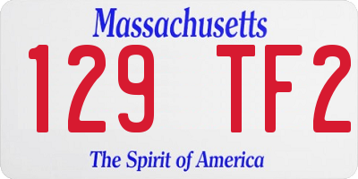 MA license plate 129TF2