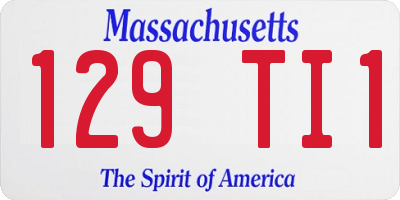 MA license plate 129TI1