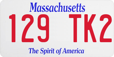 MA license plate 129TK2