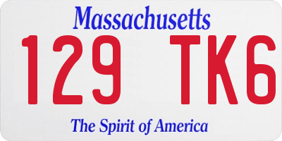MA license plate 129TK6