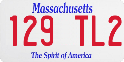 MA license plate 129TL2