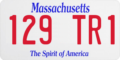MA license plate 129TR1
