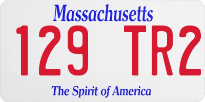 MA license plate 129TR2