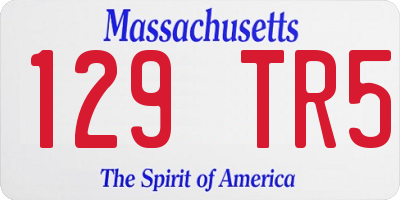 MA license plate 129TR5