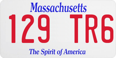 MA license plate 129TR6