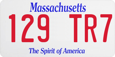 MA license plate 129TR7