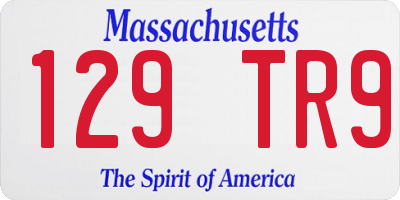 MA license plate 129TR9