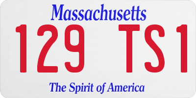 MA license plate 129TS1