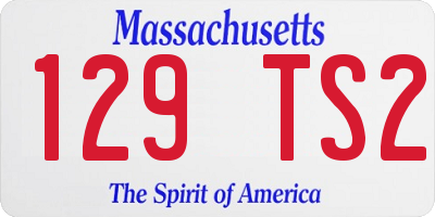 MA license plate 129TS2