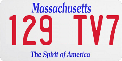 MA license plate 129TV7