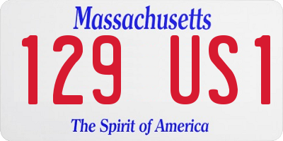 MA license plate 129US1