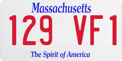 MA license plate 129VF1