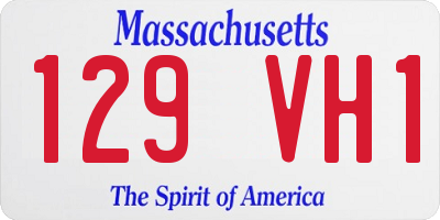 MA license plate 129VH1
