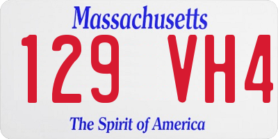 MA license plate 129VH4