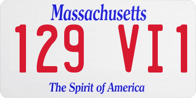 MA license plate 129VI1