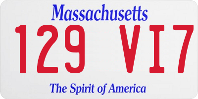 MA license plate 129VI7